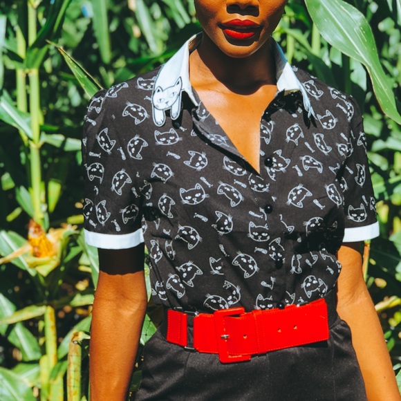 Hell Bunny Tops - Hell Bunny Short Sleeve Blouse